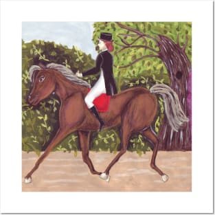 Dressage Horse English Style Riding Posters and Art